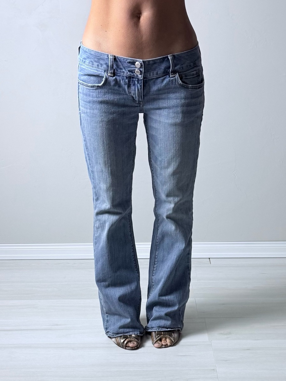 American Eagle y2k low rise Bootcut Jeans double button artist